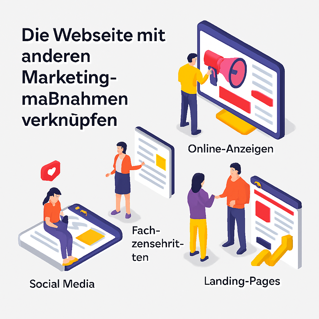 Webdesign für Dachdecker 2 Die Webseite mit anderen Marketingmaßnahmen verknüpfen