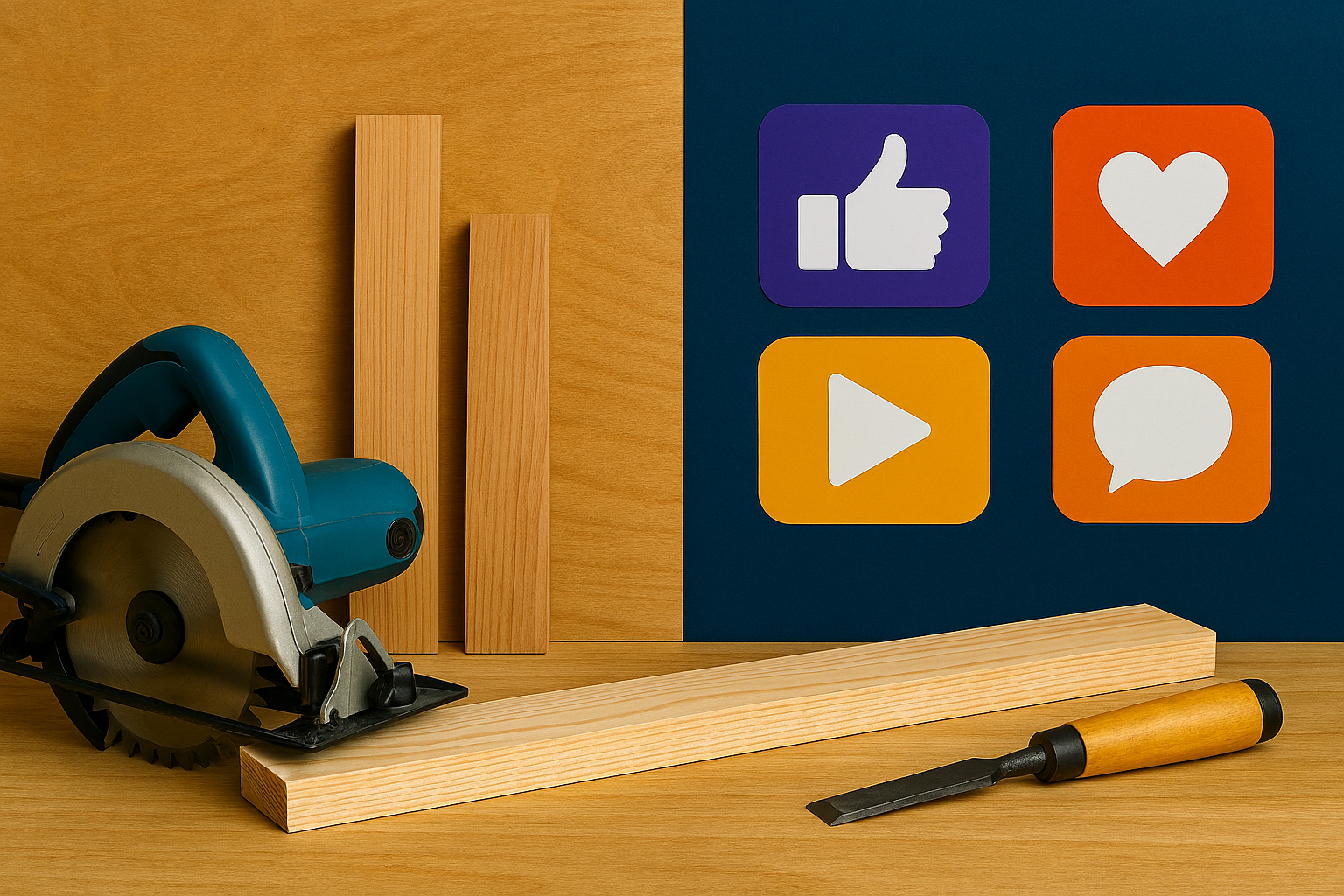 Social-Media-Marketing für Schreiner