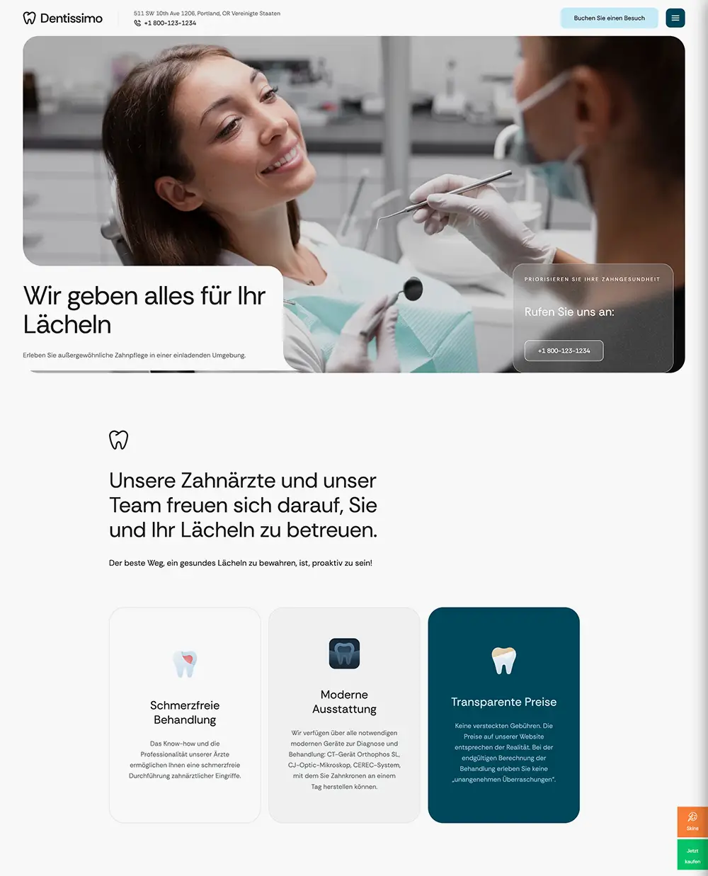 Zahnarztpraxis Website erstellen lassen
